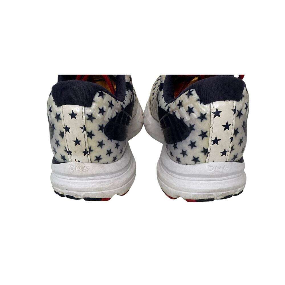 Brooks Launch 3 Running Shoes Womens 8 White Navy Red Excellent Stars Patriotic - Picture 4 of 8